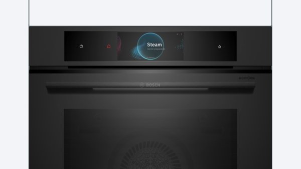 Series 8, Built-in oven with steam function, 60 x 60 cm, Matt Black, HSG938EM1