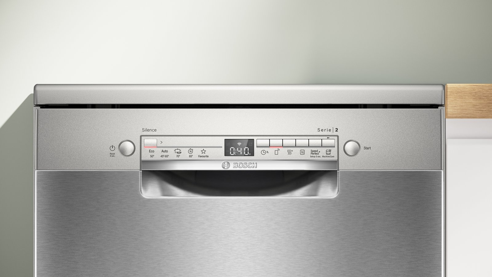 Series 2, free-standing dishwasher, 60 cm, Brushed steel anti-fingerprint, SMS2HTI06E