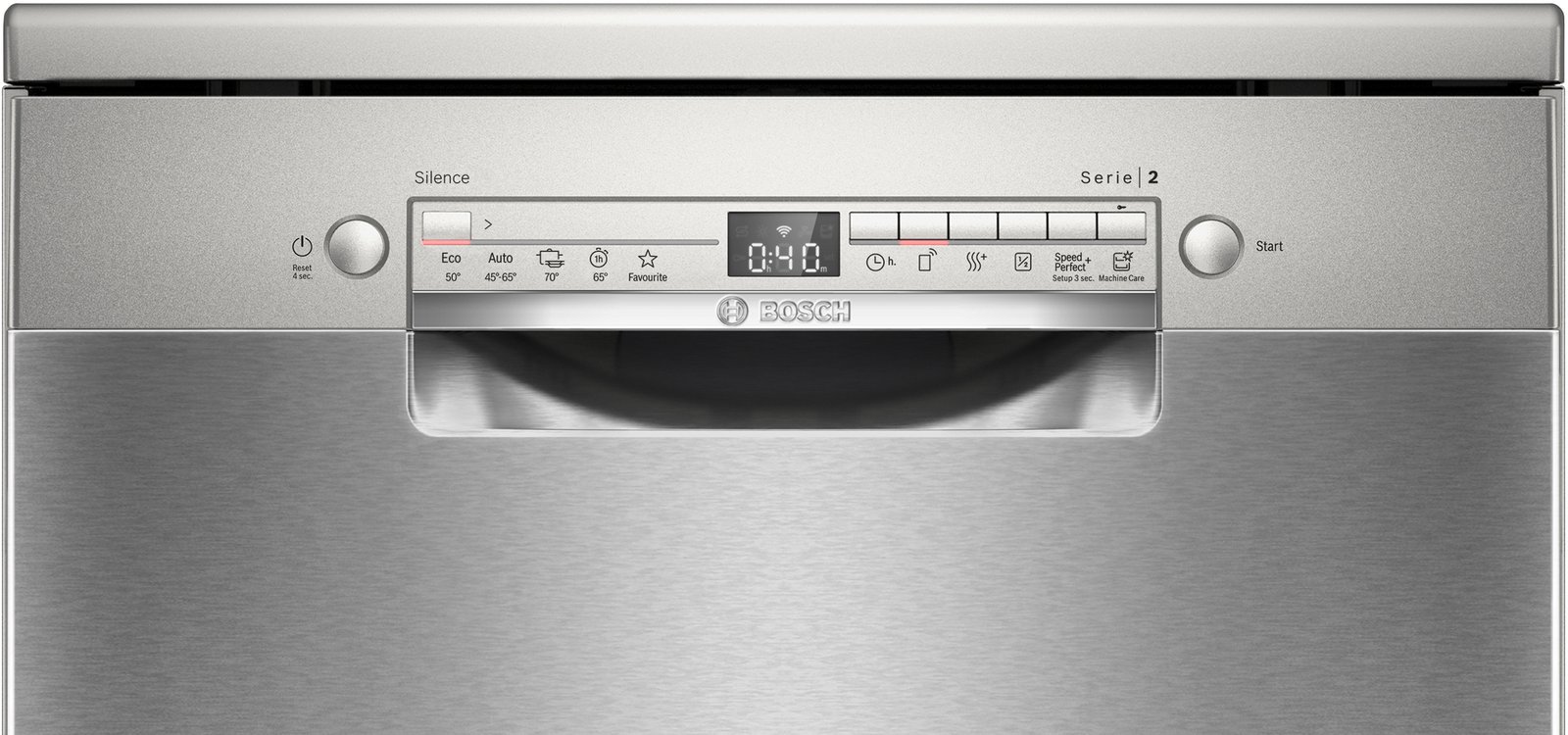 Series 2, free-standing dishwasher, 60 cm, Brushed steel anti-fingerprint, SMS2HTI06E