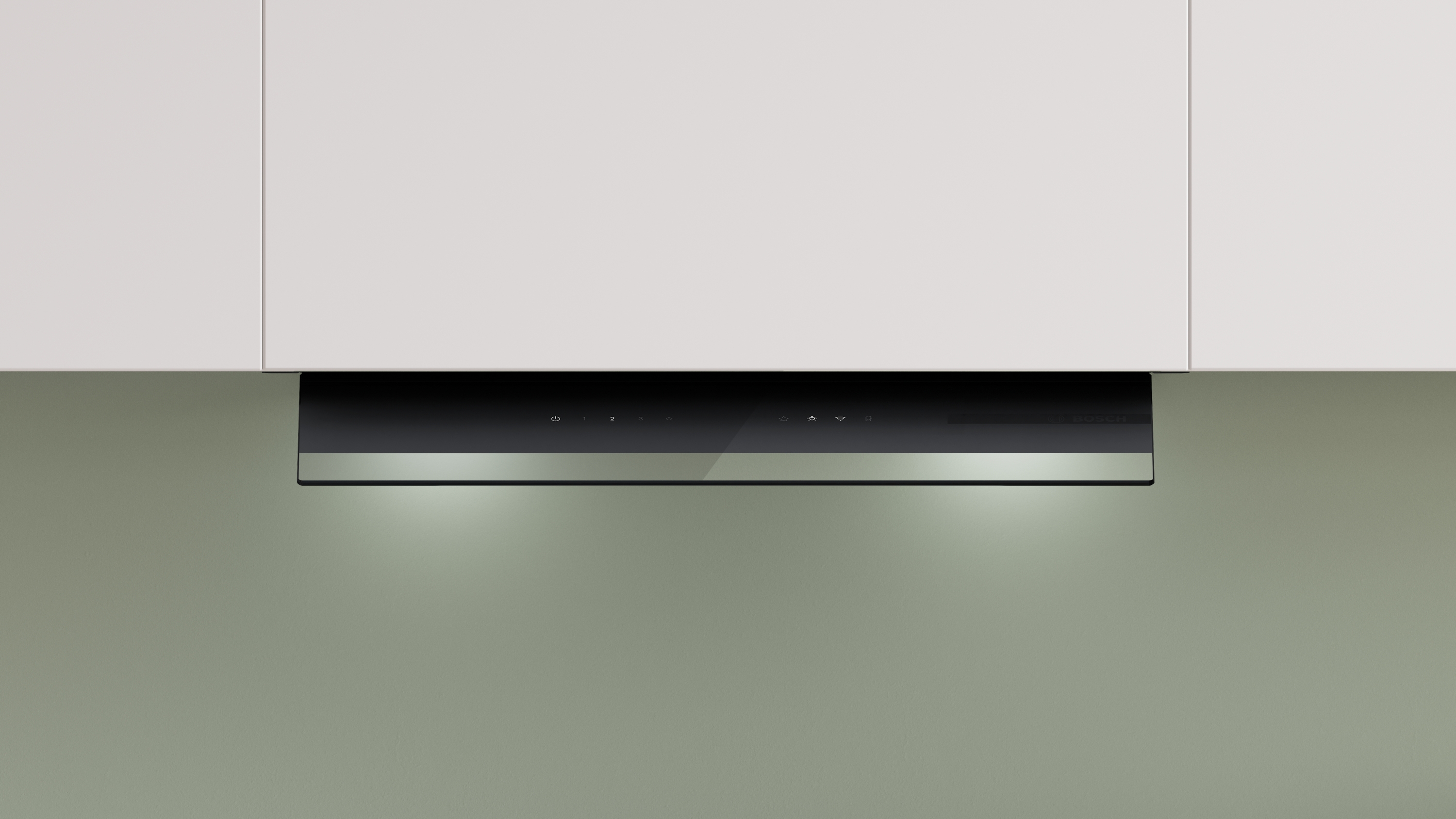 Series 6, Integrated Design Hood, 60 cm, clear glass black printed, Matt black , DBB67DP60