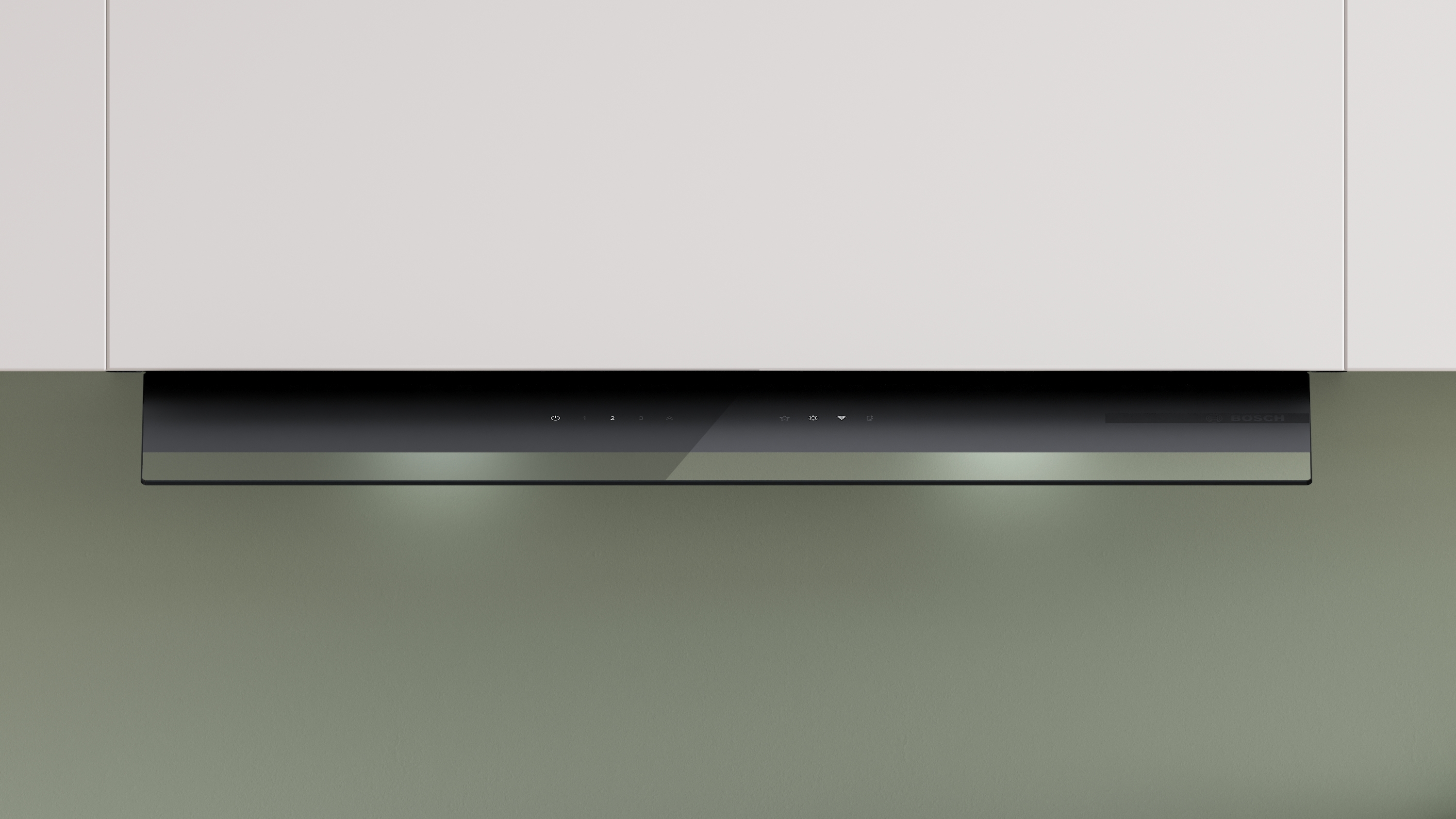 Series 6, Integrated Design Hood, 80 cm, clear glass black printed, Matt black , DBB87DP60