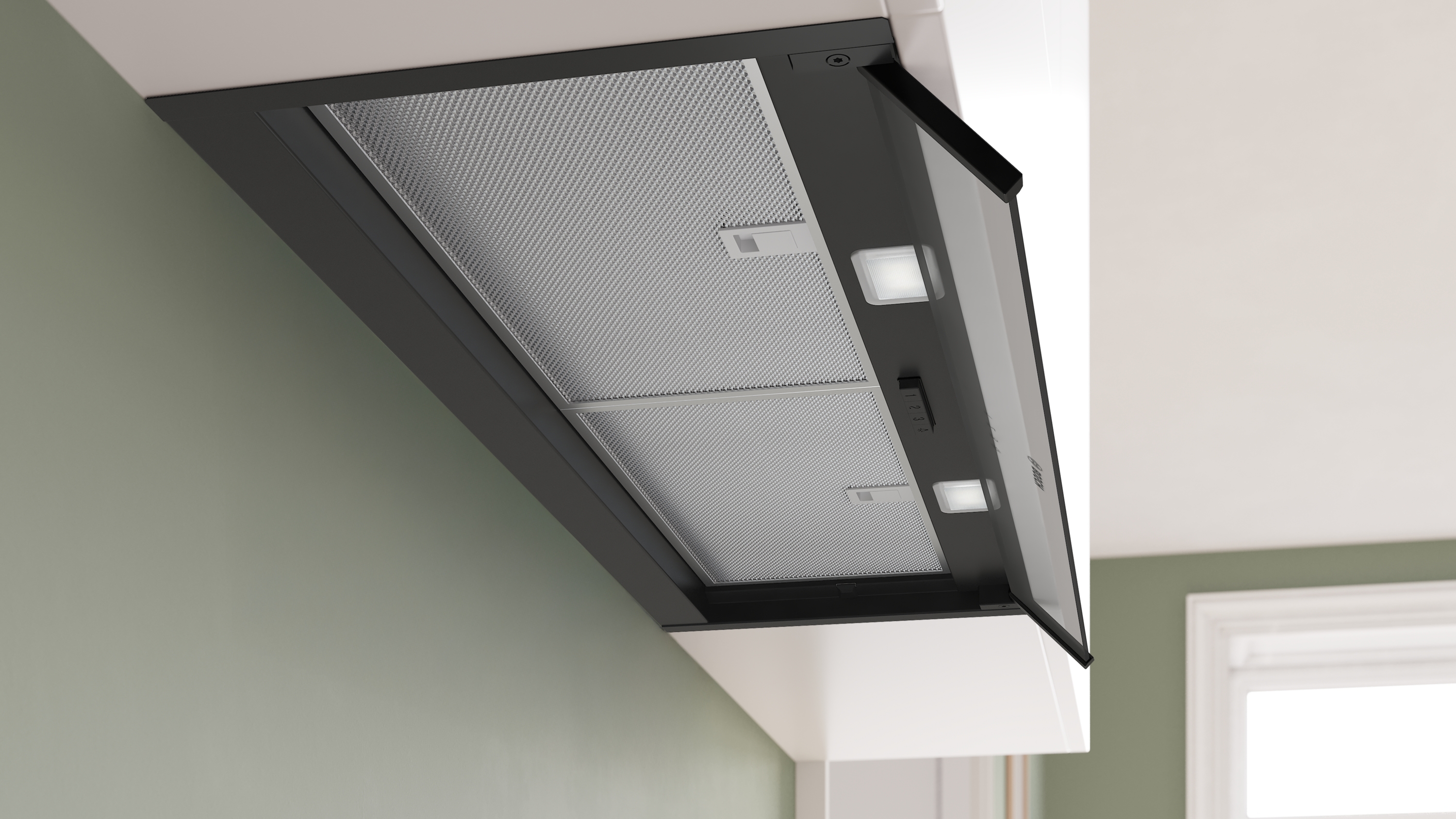 Series 4, Integrated Design Hood, 90 cm, clear glass, Matt black , DBB95CC60