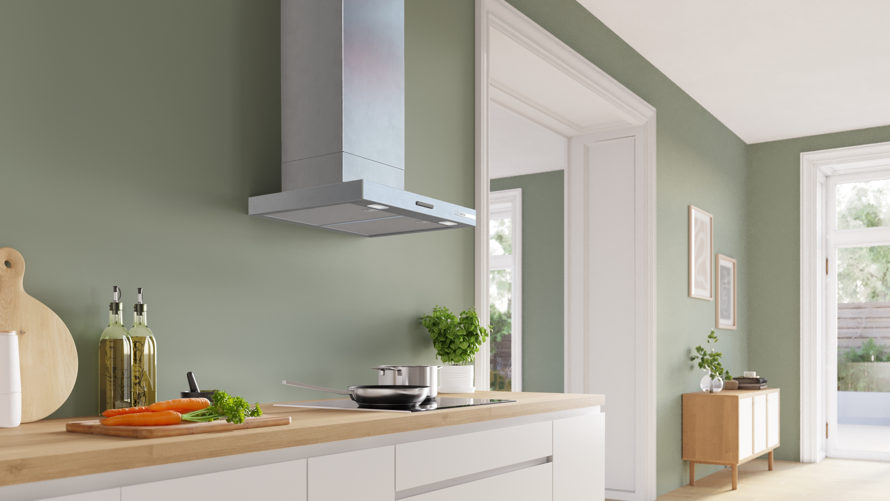 Series 2, wall-mounted cooker hood, 60 cm, Stainless steel look, DWB63BC30