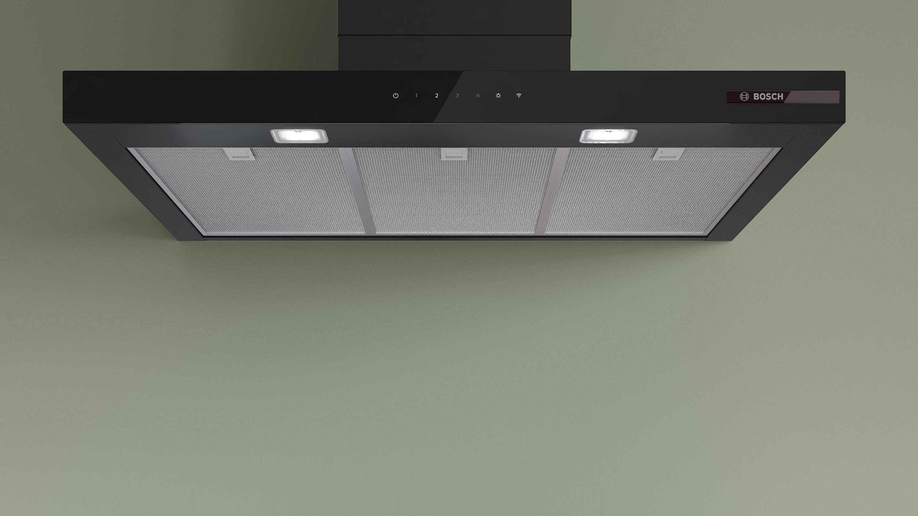 Series 6, wall-mounted cooker hood, 90 cm, Matt black , DWB97DN60
