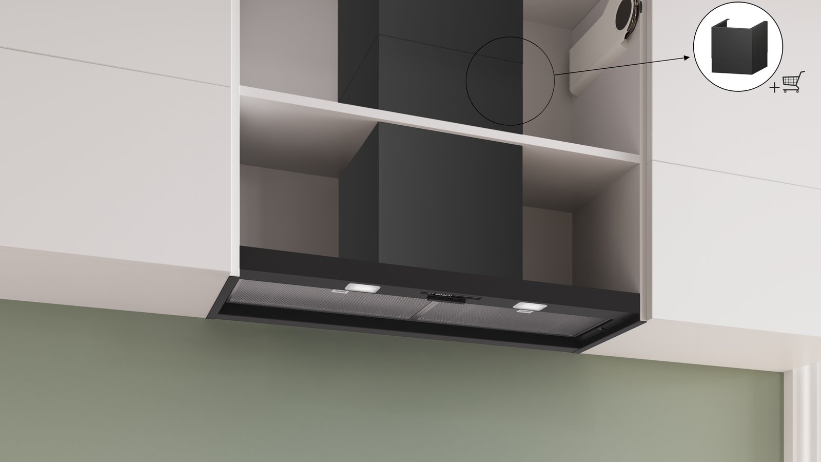 Serija 2, Ugradni aspirator, 90 cm, Plavo crna, DBB93BC60