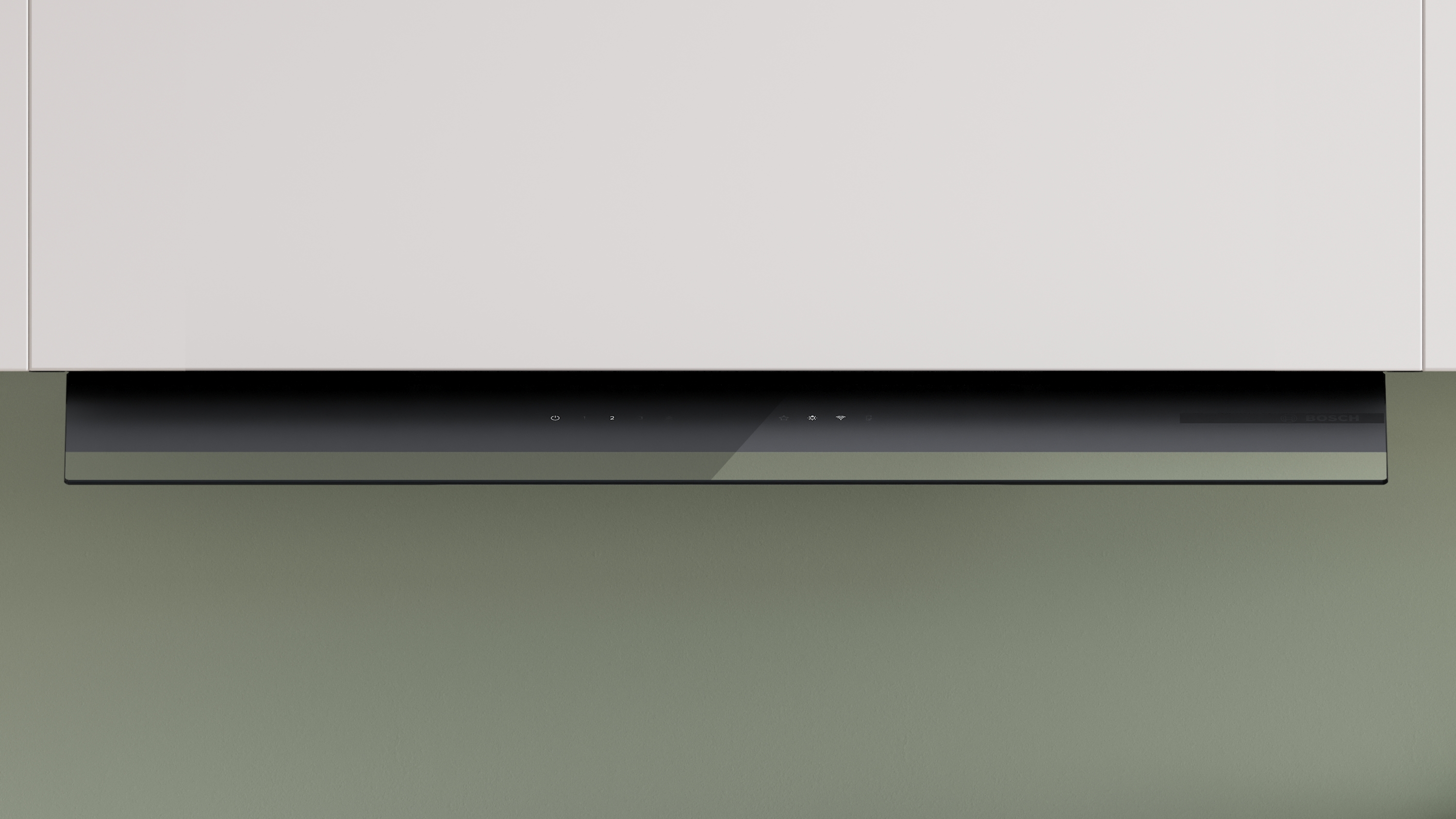 Series 6, Integrated Design Hood, 90 cm, clear glass black printed, Matt black , DBB97DP60