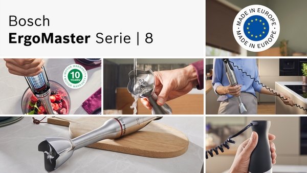 Series 8, Hand blender, ErgoMaster, 1500 W, Stainless steel, MSM8M950