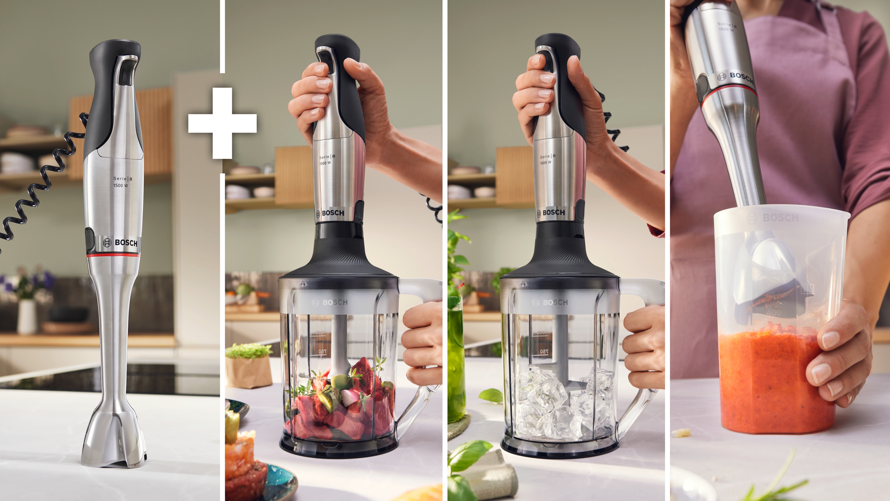 Series 8, Hand blender, ErgoMaster, 1500 W, Stainless steel, MSM8M950