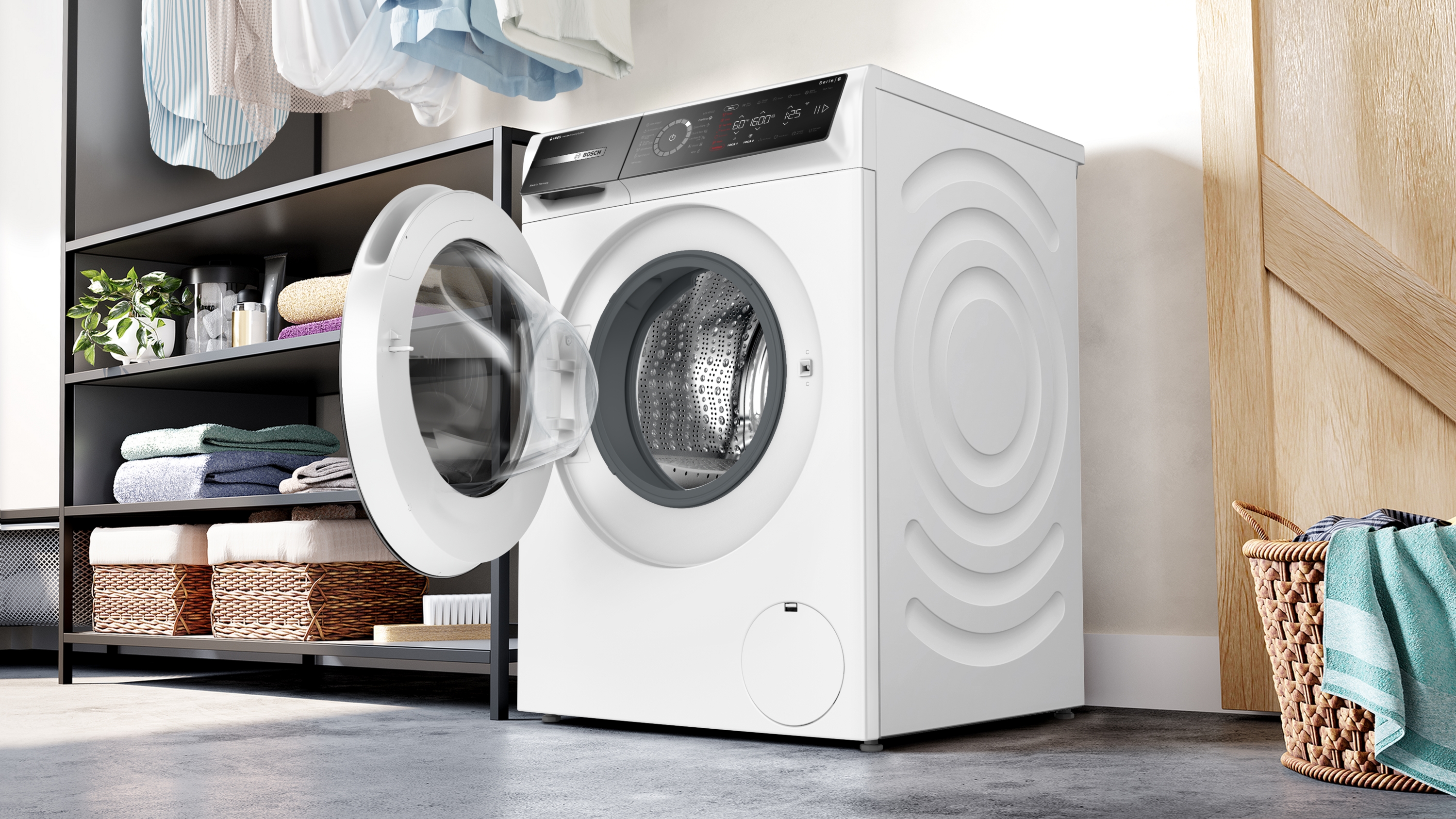 Series 8, washing machine, frontloader fullsize, 11 kg, 1600 rpm, WGB266A4BY