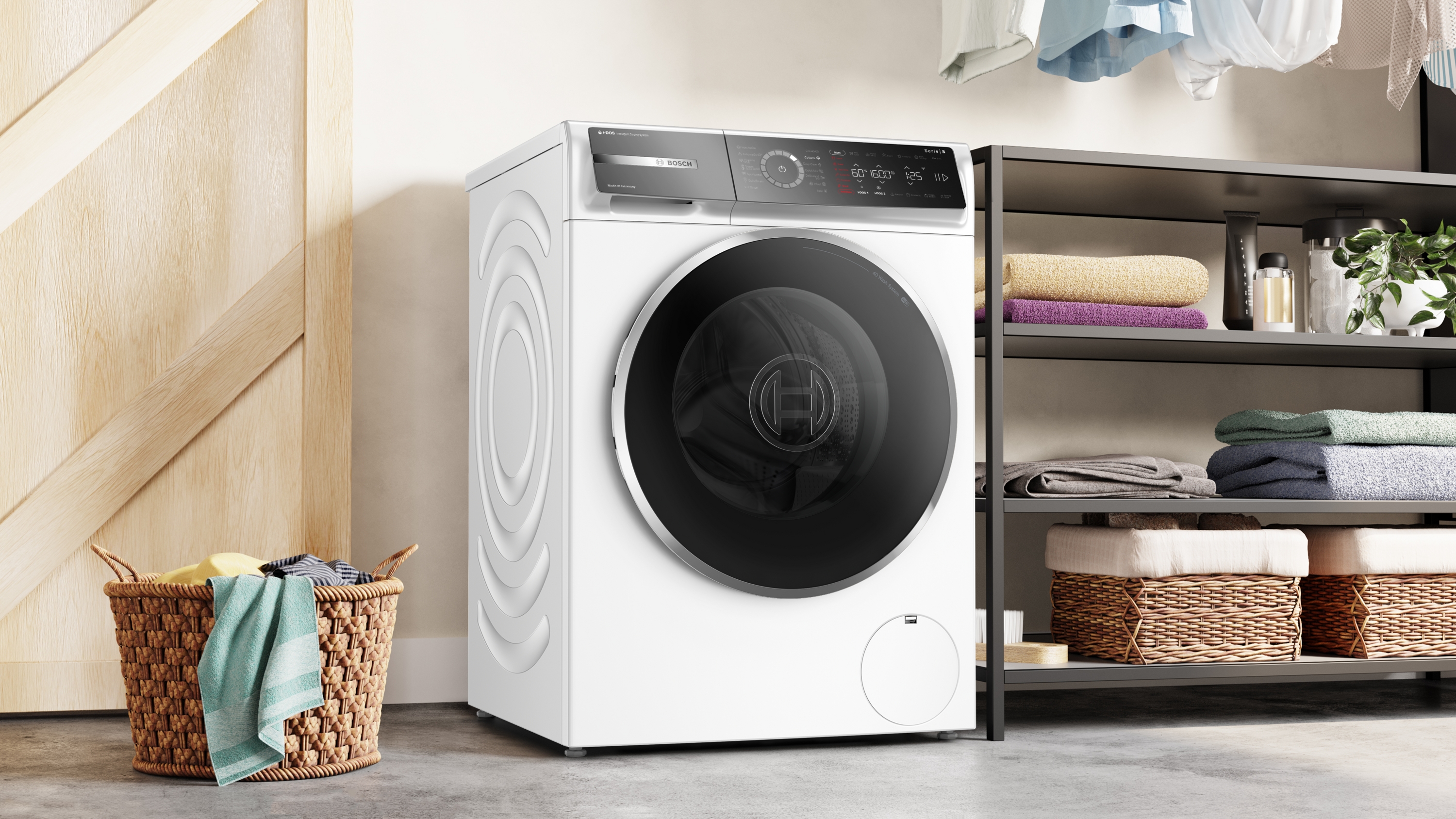 Series 8, washing machine, frontloader fullsize, 11 kg, 1600 rpm, WGB266A4BY