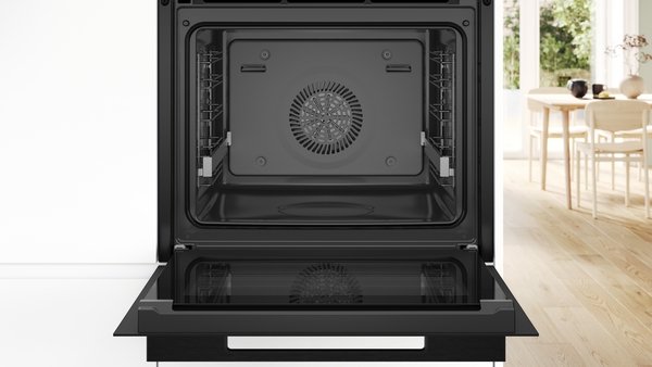 Series 8, Built-in oven with steam function, 60 x 60 cm, Matt Black, HSG938EM1