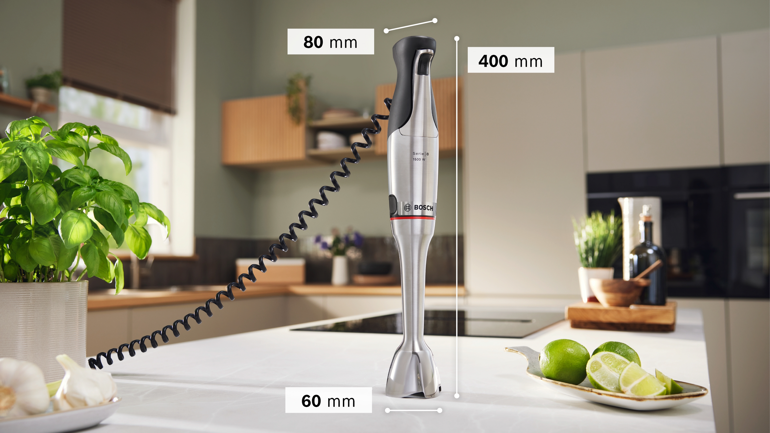 Series 8, Hand blender, ErgoMaster, 1500 W, Stainless steel, MSM8M950