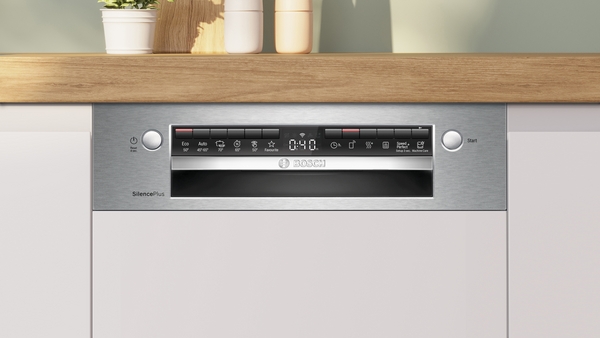 Series 4, semi-integrated dishwasher, 45 cm, Brushed steel, SPI4HMS13E