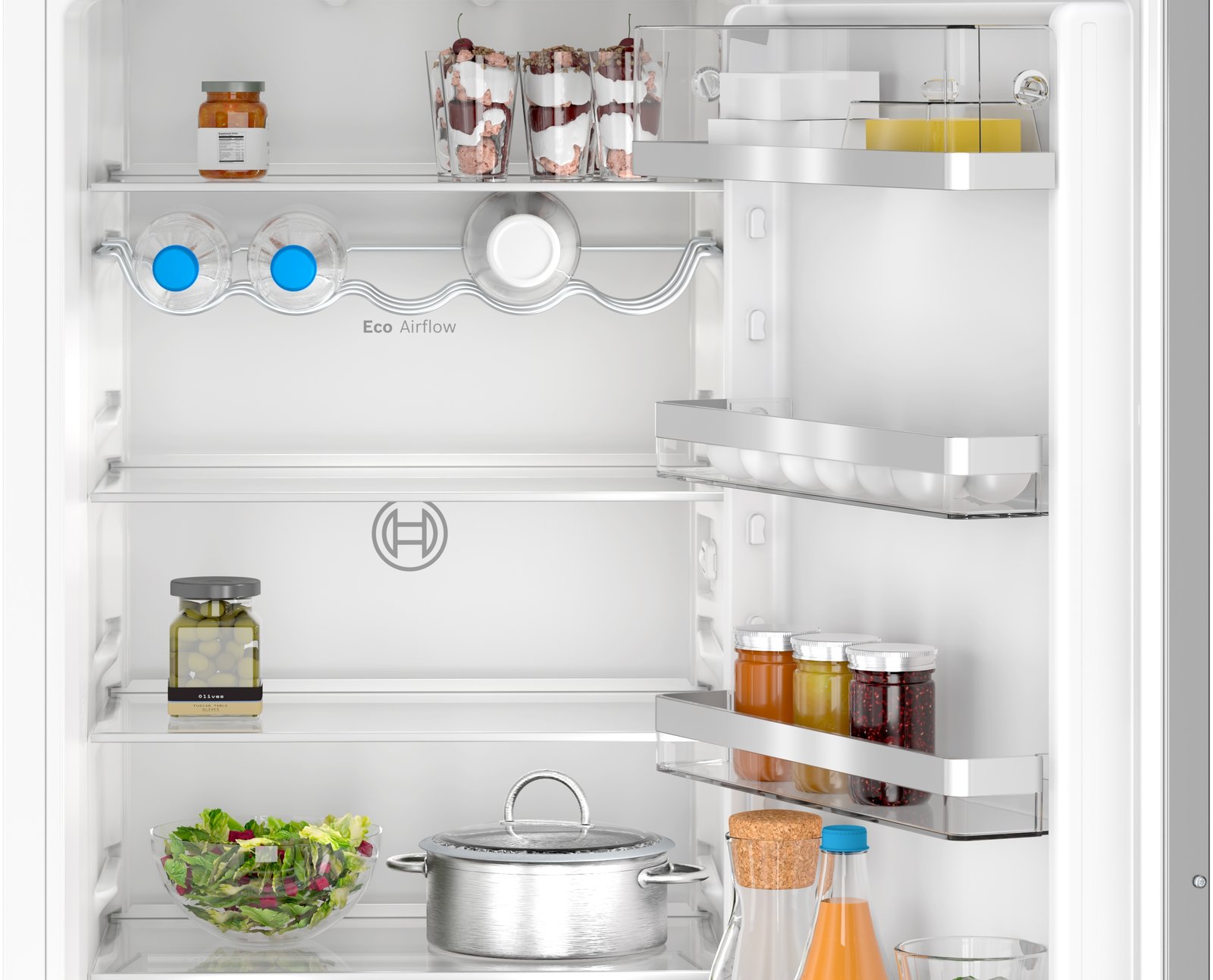 Serija 6, Ugradni frižider sa zamrzivačem dole, 193.5 x 55.8 cm, Fiksna šarka, lagano zatvaranje, KIN96ADC0