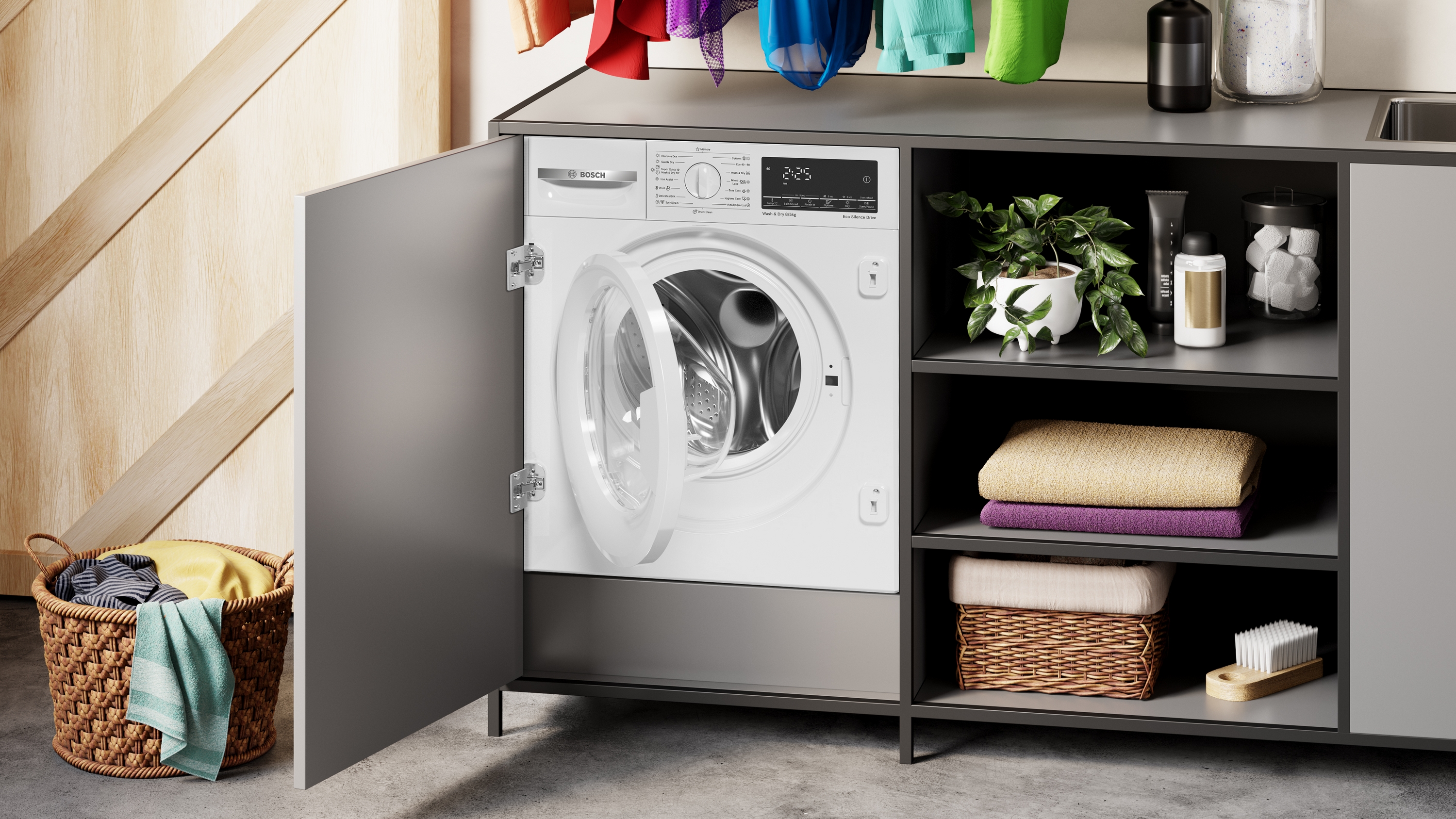 Series 6, integrated washer dryer, 8/5 kg, WKD28490EU