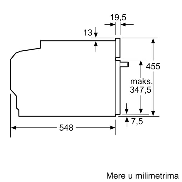 Series 8, Built-in compact oven with microwave function, 60 x 45 cm, Matt Black, CMG978NM1
