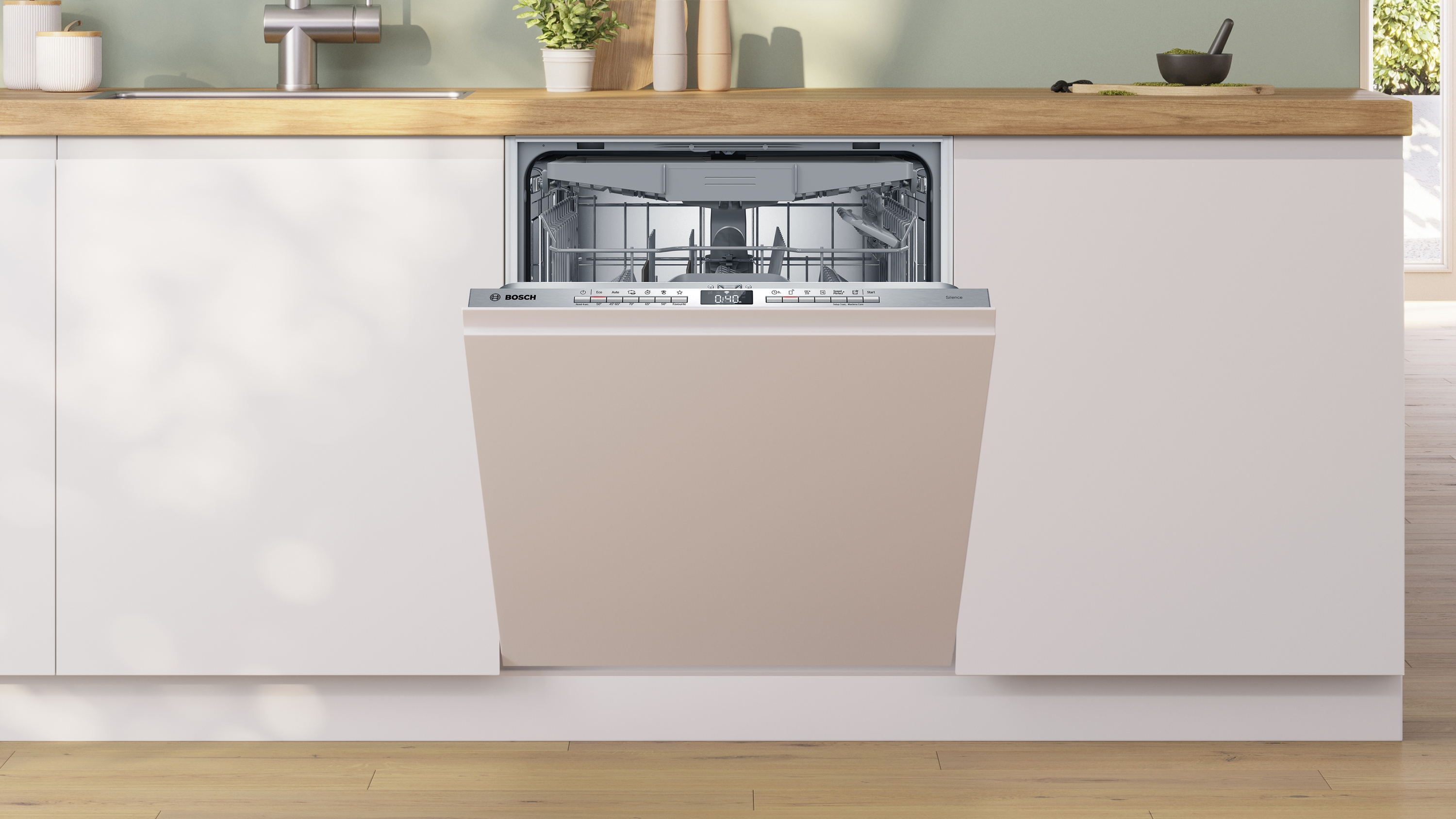 Series 4, fully-integrated dishwasher, 60 cm, Variable hinge for special installation situations, SMH4HVX14E