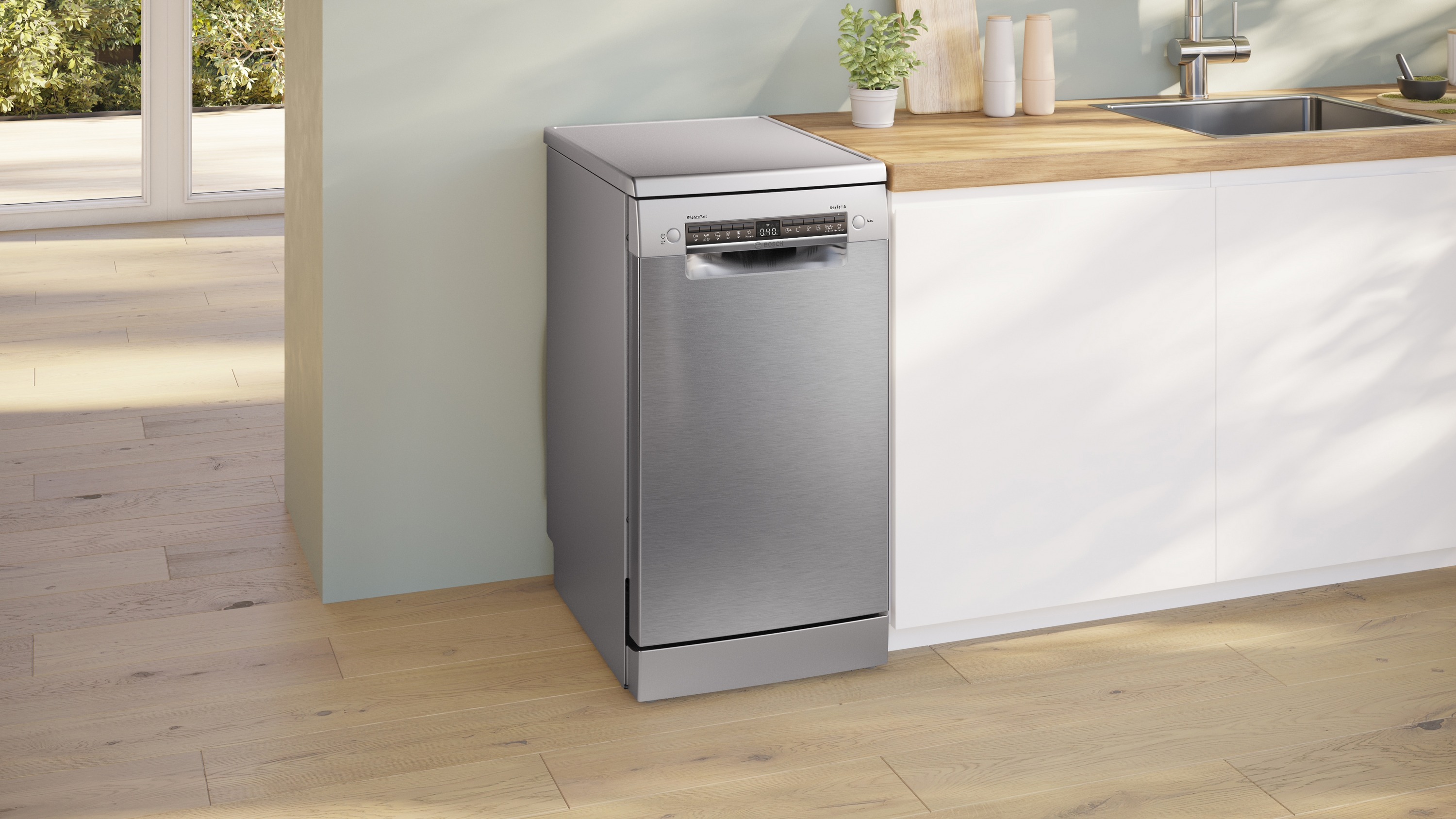 Series 4, free-standing dishwasher, 45 cm, Brushed steel anti-fingerprint, SPS4HMI13E