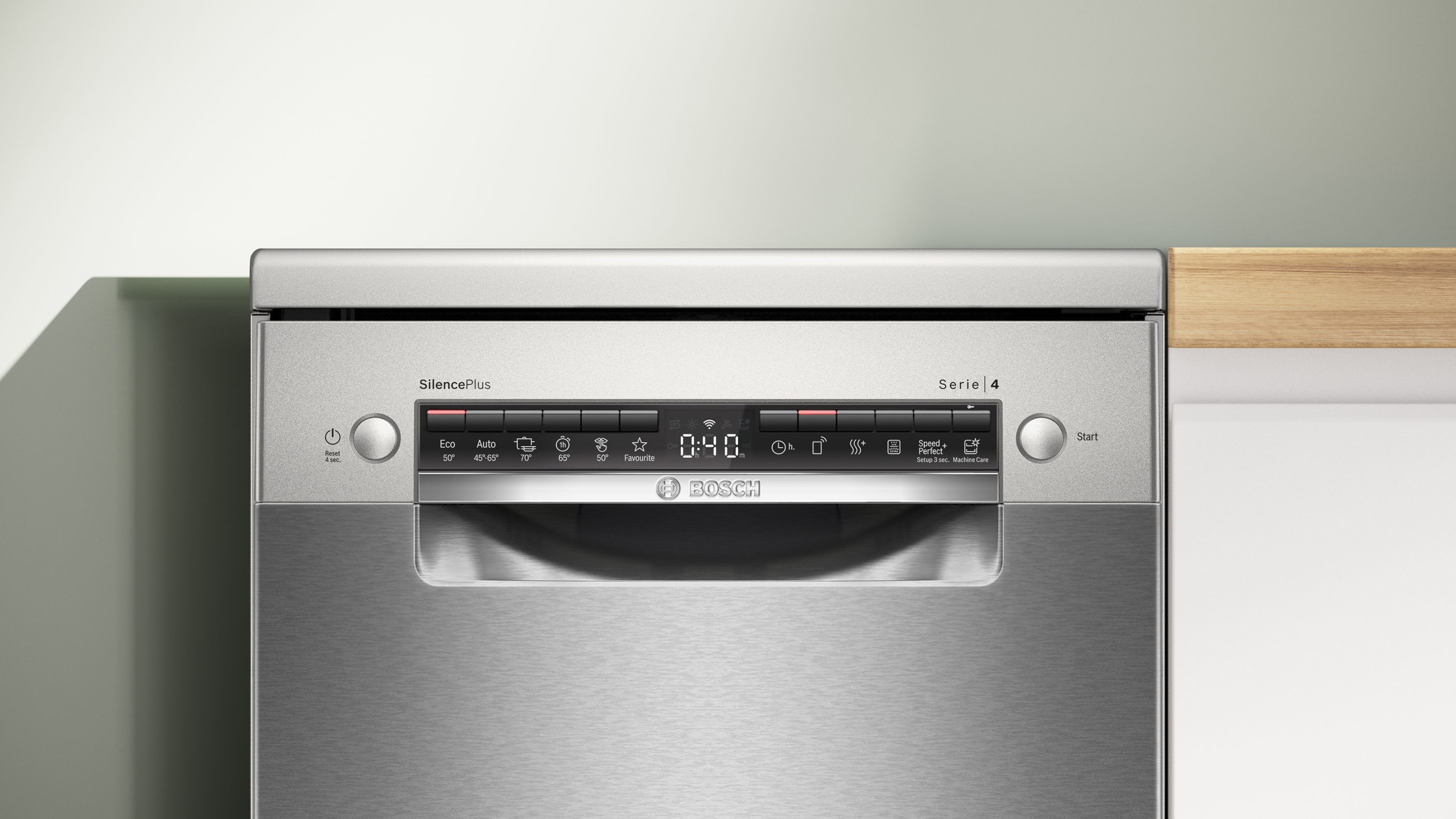 Series 4, free-standing dishwasher, 45 cm, Brushed steel anti-fingerprint, SPS4HMI13E