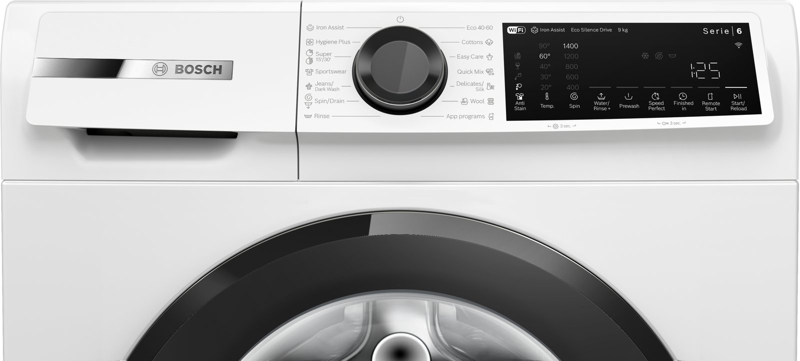 Serija 6, Mašina za pranje veša, punjenje spreda, 9 kg, max. 1400 obrtaja u minuti, WGJ24401BY