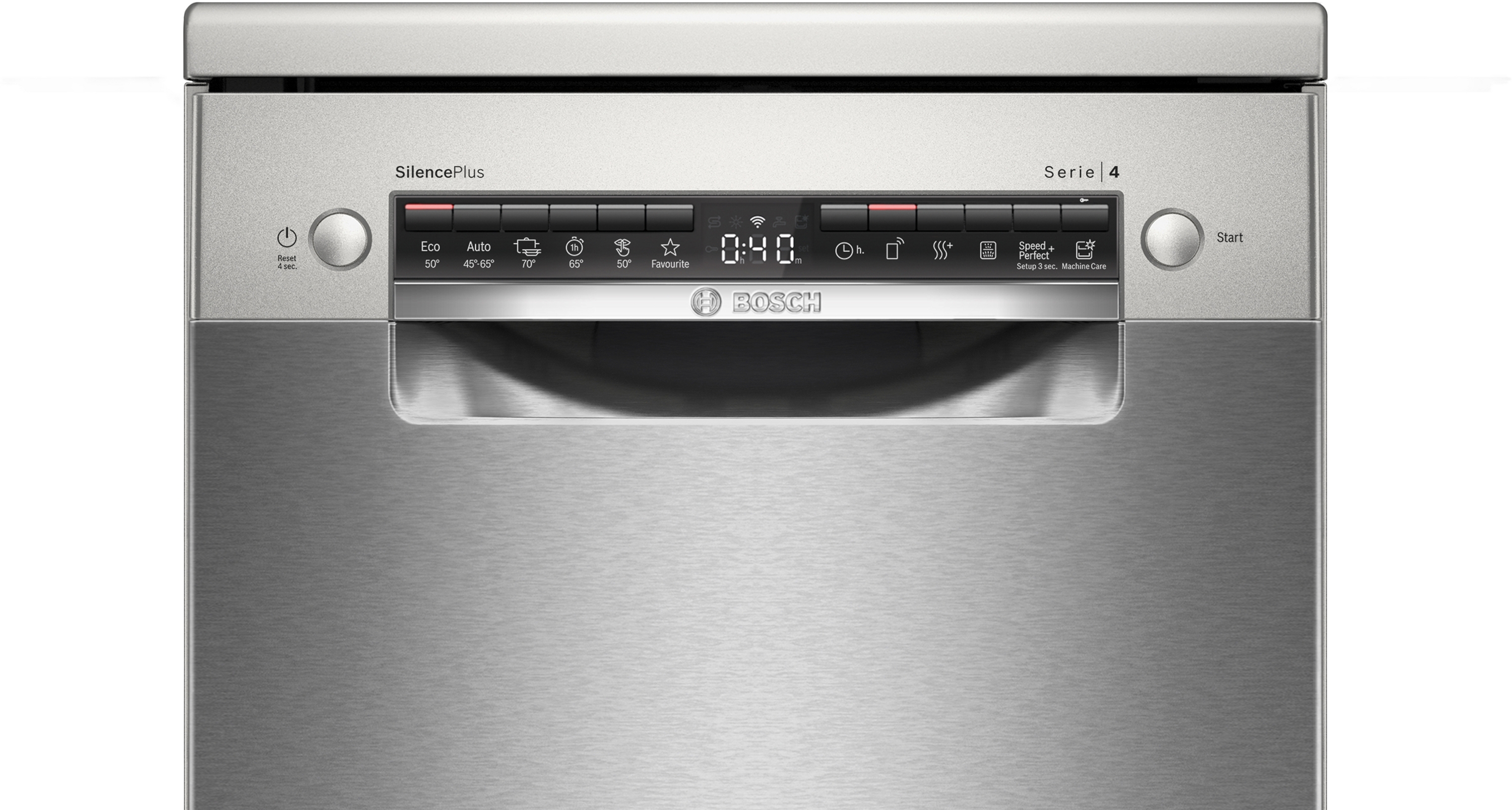 Series 4, free-standing dishwasher, 45 cm, Brushed steel anti-fingerprint, SPS4HMI13E
