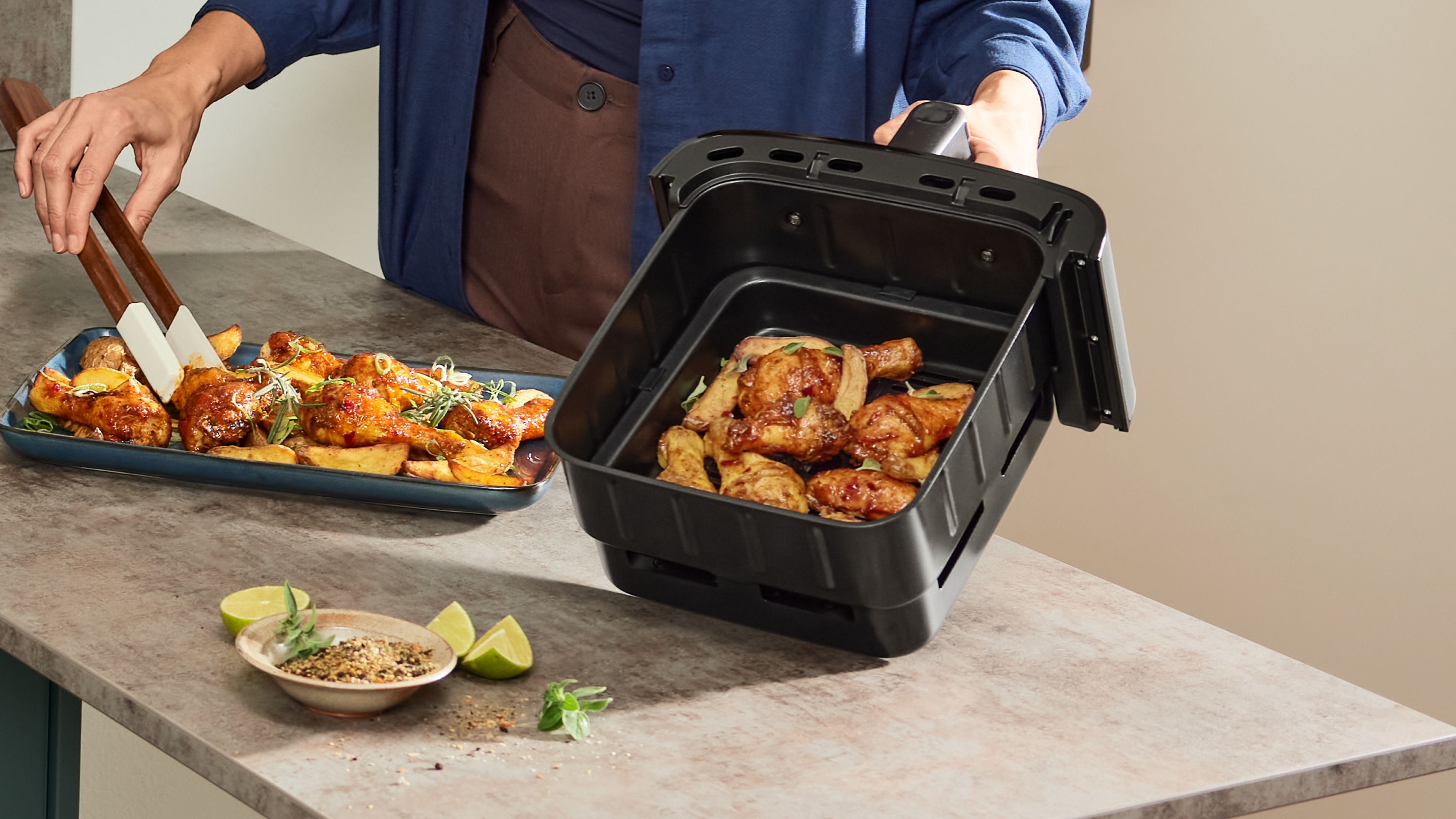 Serija 6, Double Stack Drawer Air Fryer, Crna, MAFD661B7