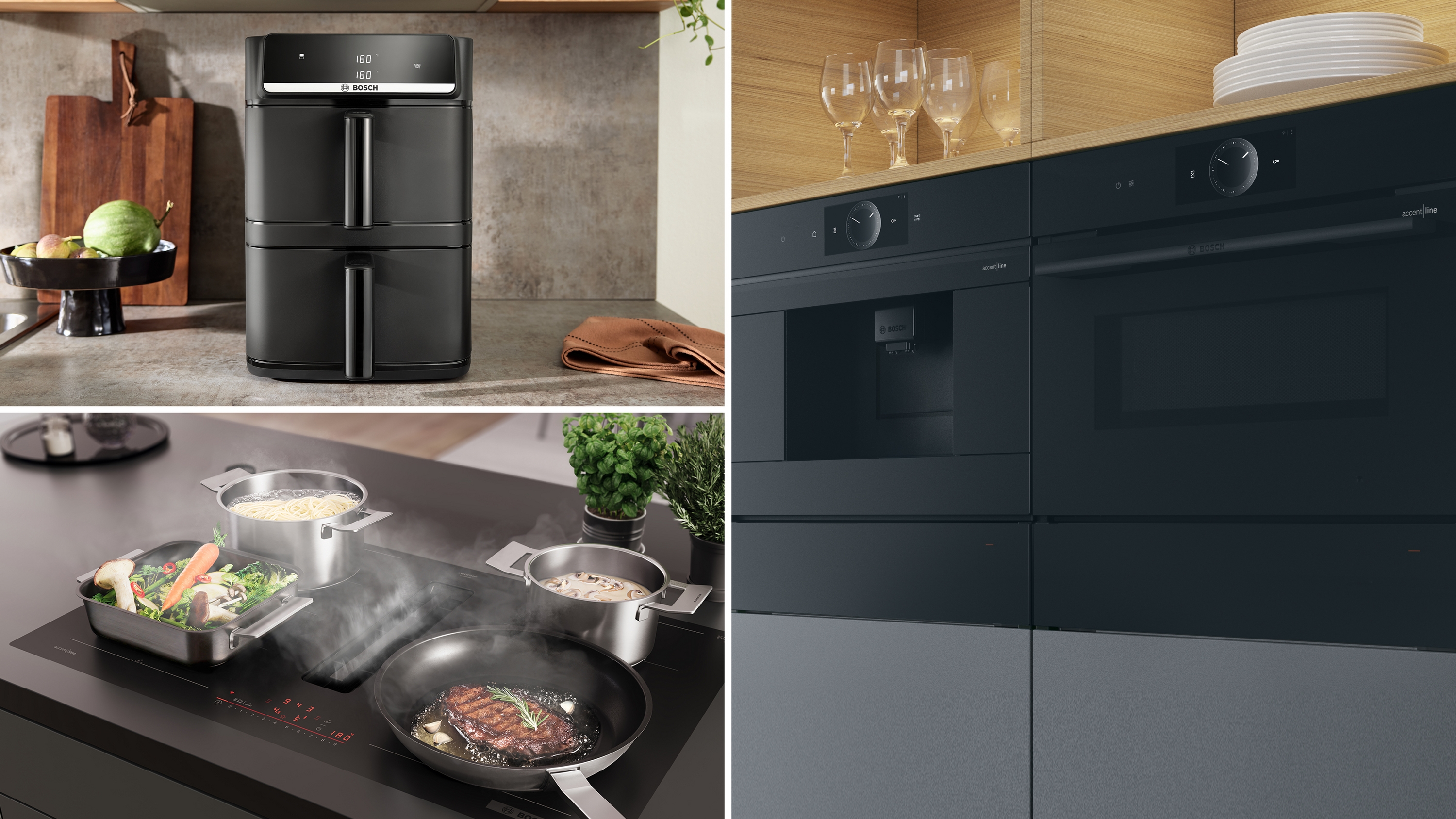 Serija 6, Double Stack Drawer Air Fryer, Crna, MAFD661B7