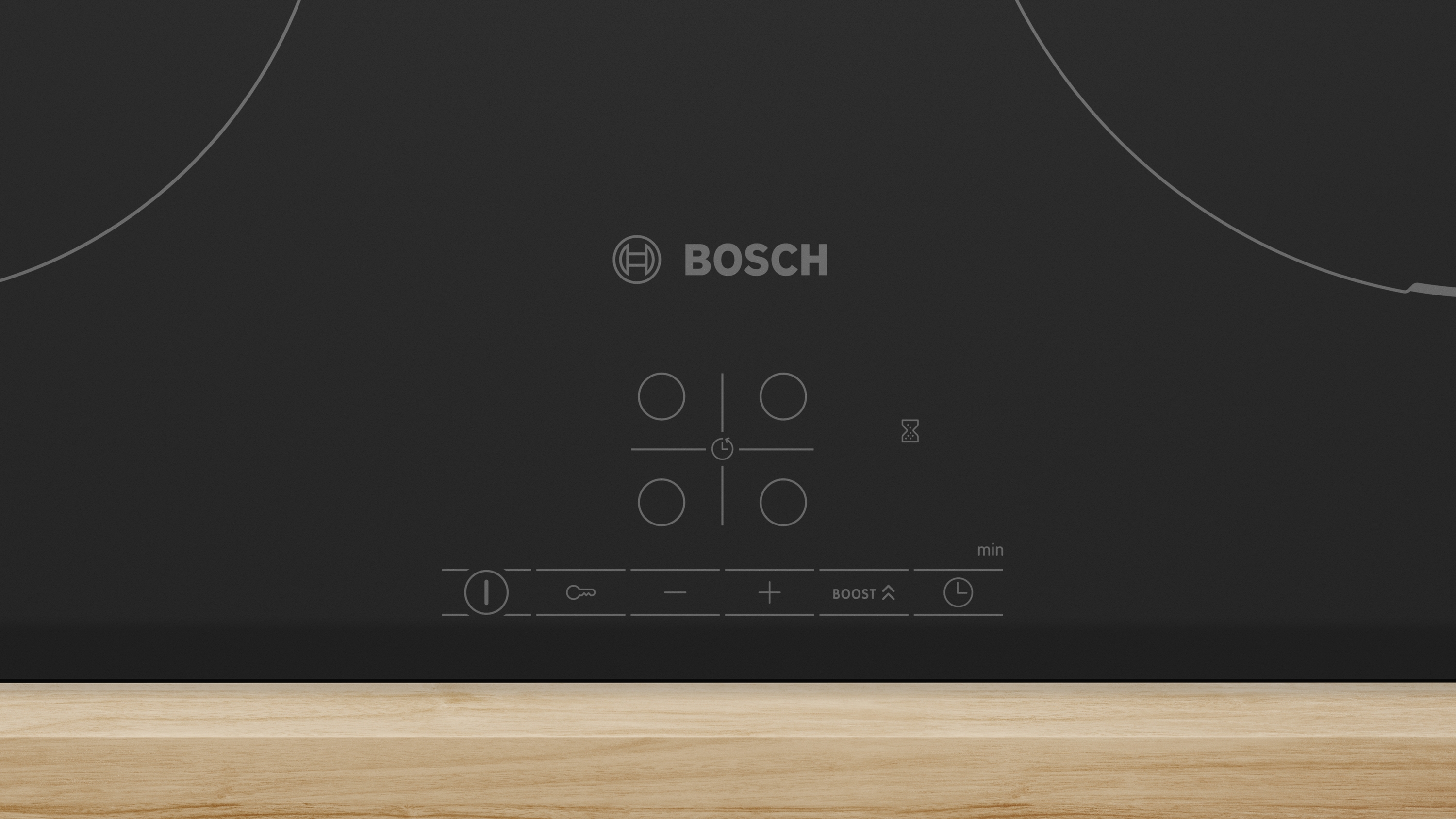 Series 4, Induction hob, 60 cm, Matt black, surface mount without frame, PIF61ABB5E