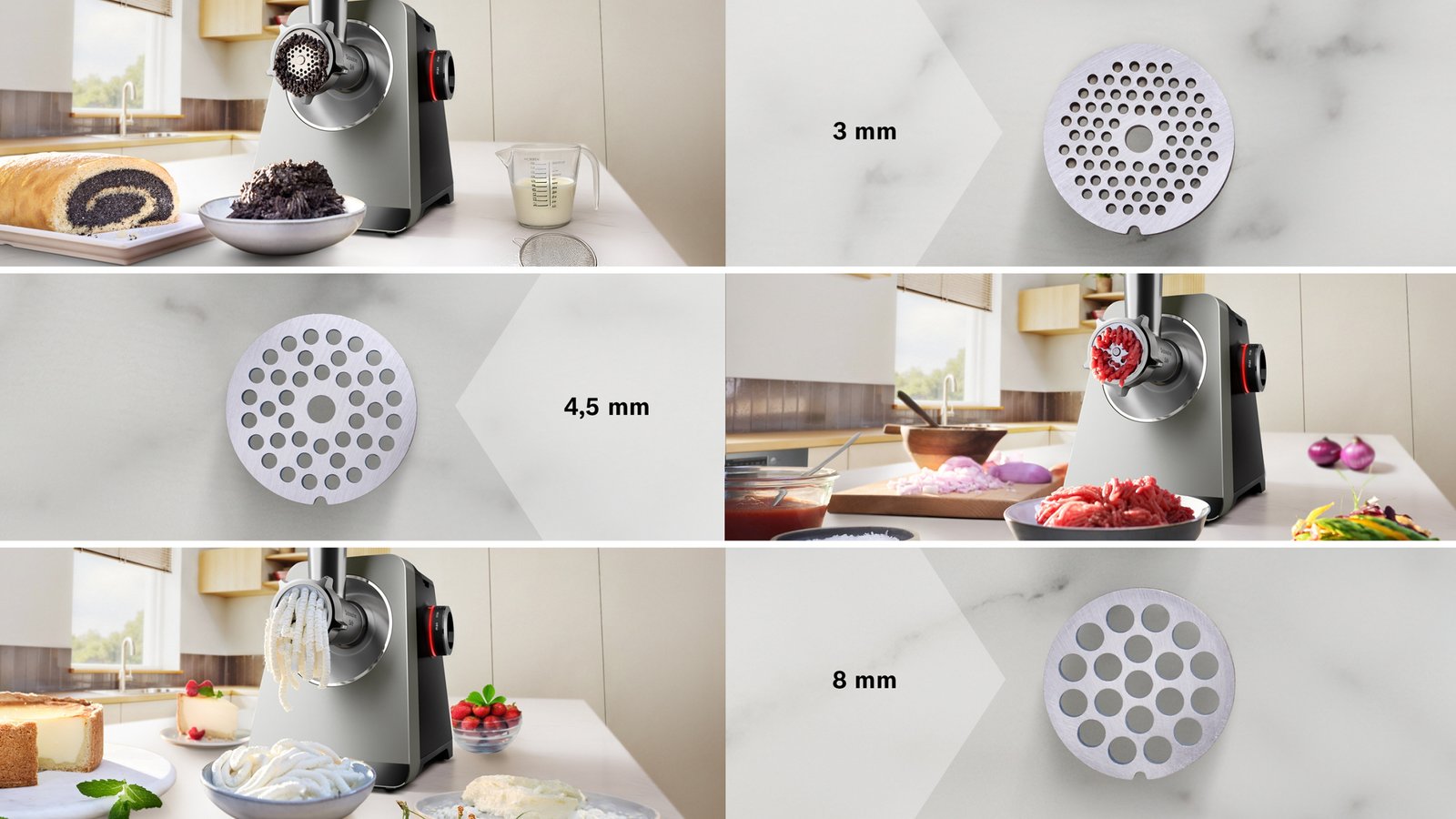 Serija 8, Mašina za mlevenje mesa, MultiPower, 2500 W, Nerđajući čelik, MFWS820M