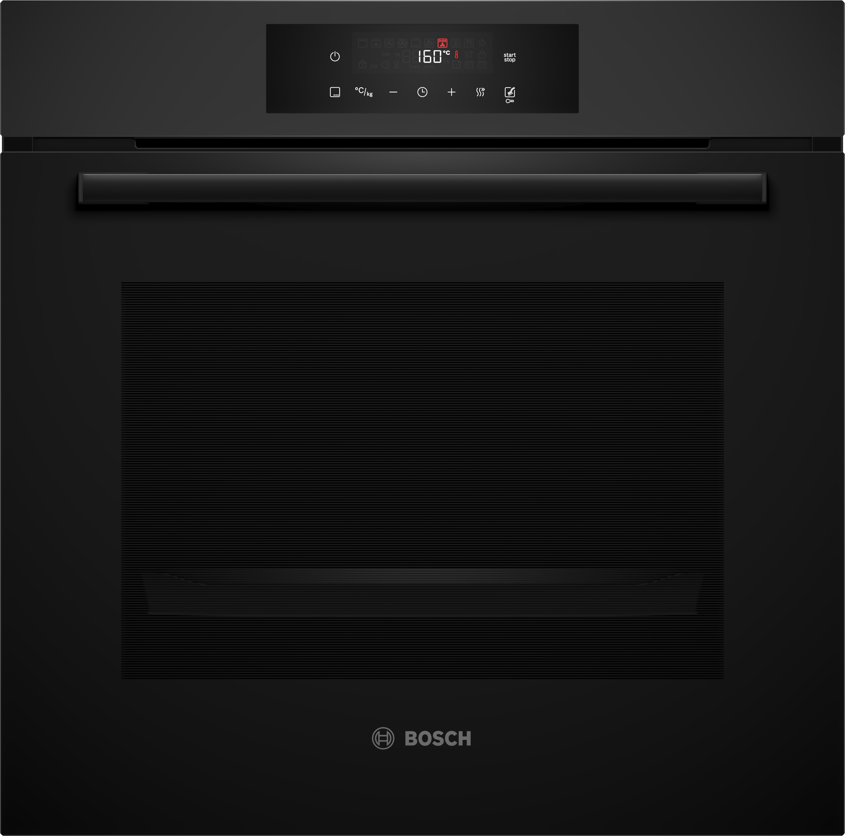 Series 4, Built-in oven, 60 x 60 cm, Matt Black, HBA572BM3