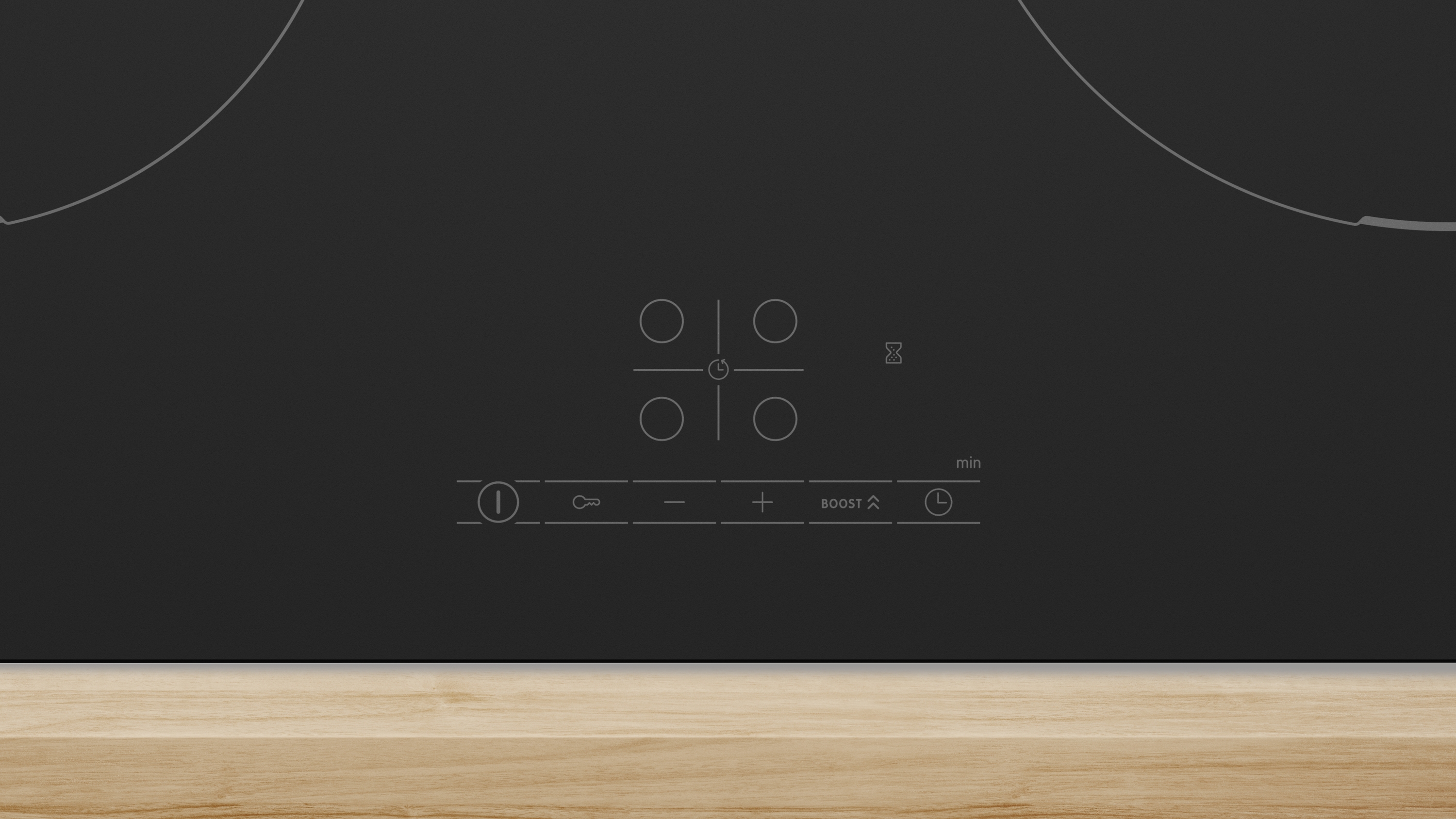 Series 4, Induction hob, 60 cm, Matt black, surface mount without frame, PIE61ABB5E