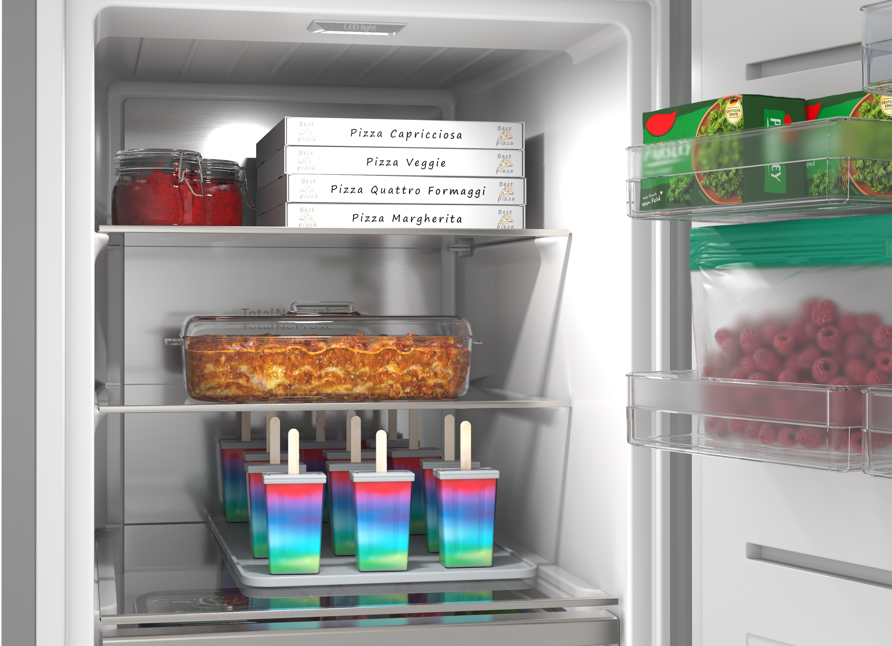 Series 6, free-standing freezer, 186.2 x 59.5 cm, Brushed steel (with anti-fingerprint), GSN36AICM
