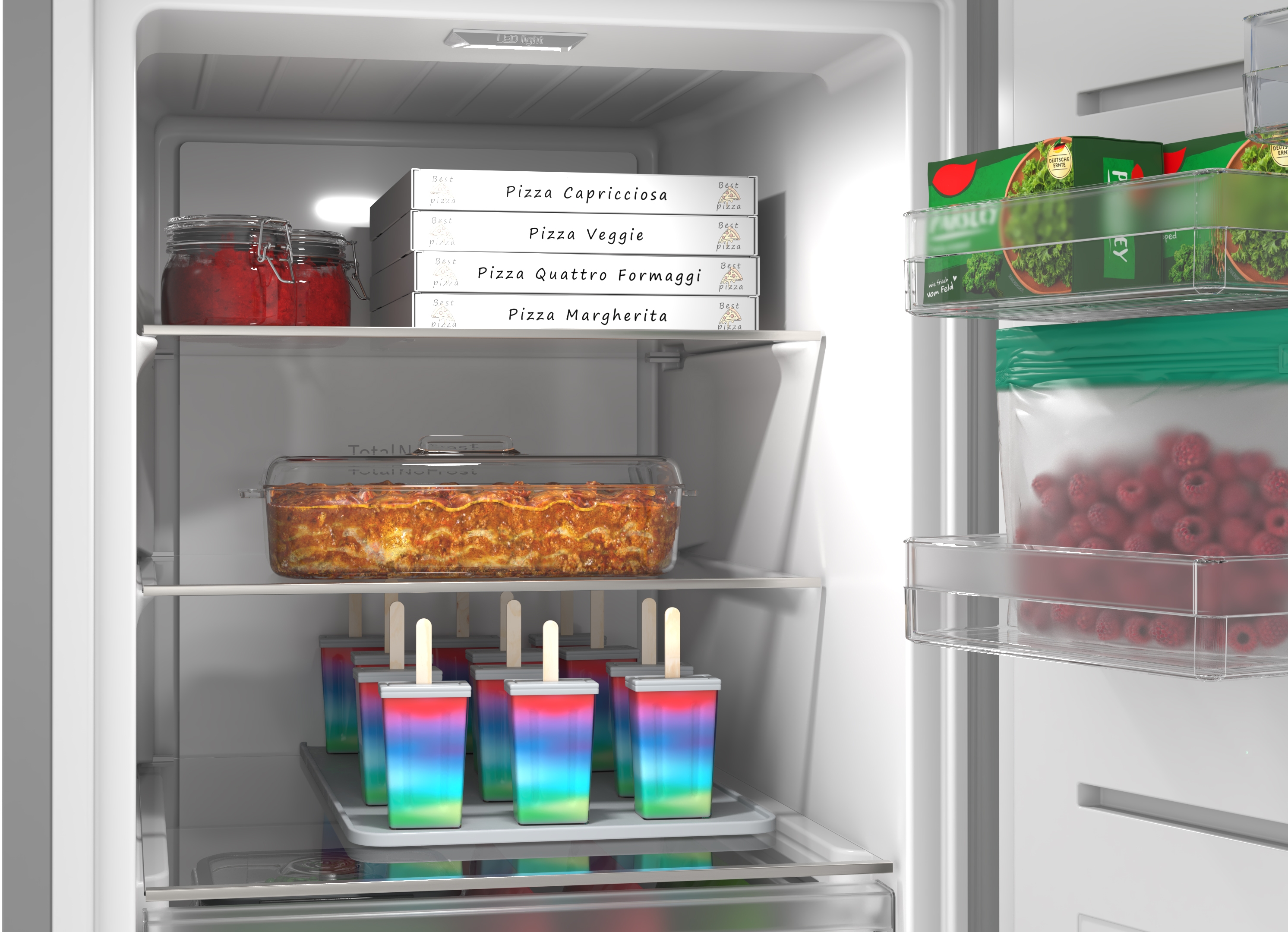 Series 4, free-standing freezer, 186.2 x 59.5 cm, Stainless steel look, GSN36VLDG