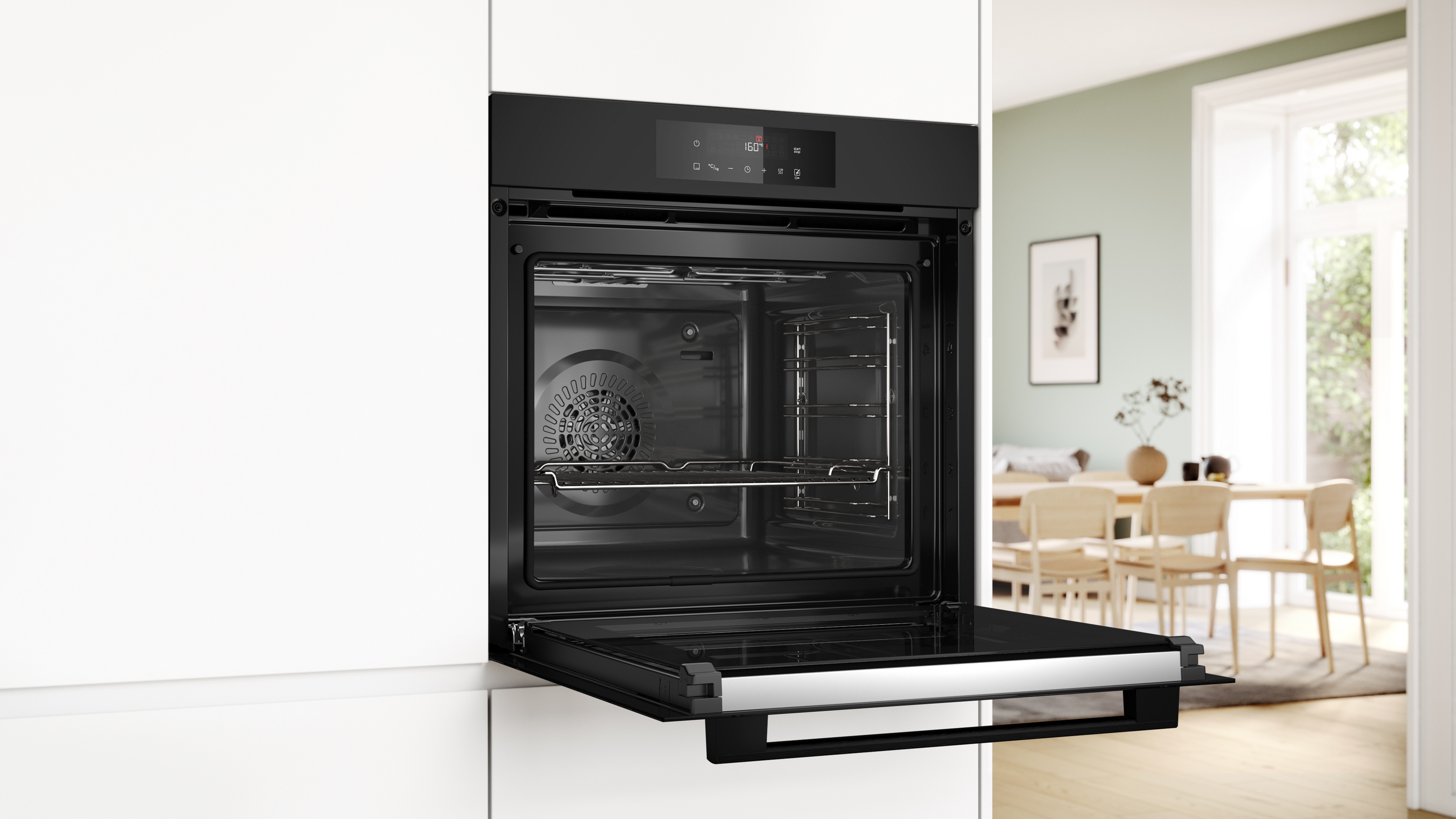 Series 4, Built-in oven, 60 x 60 cm, Matt Black, HBA572BM3