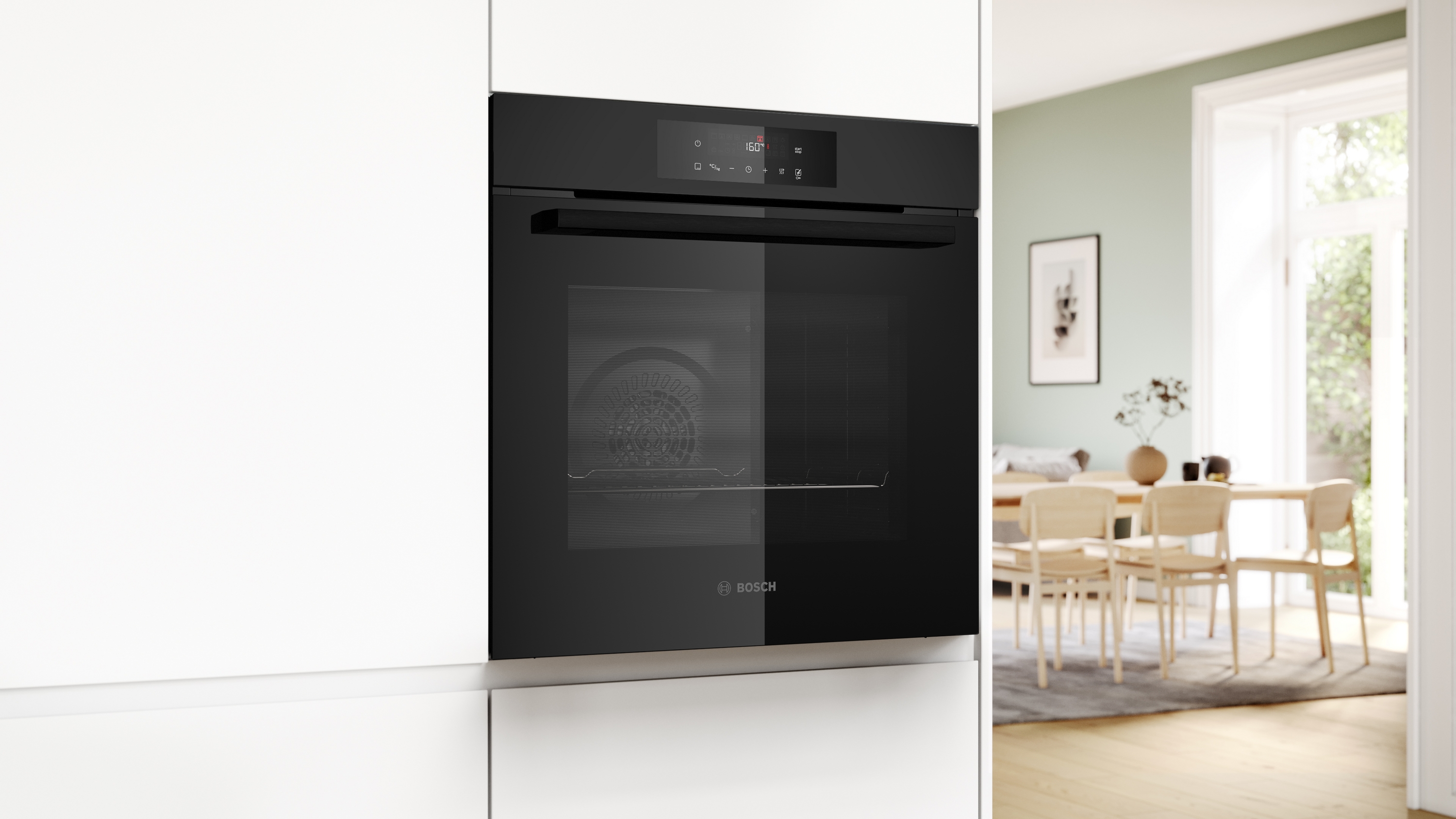 Series 4, Built-in oven, 60 x 60 cm, Matt Black, HBA572BM3