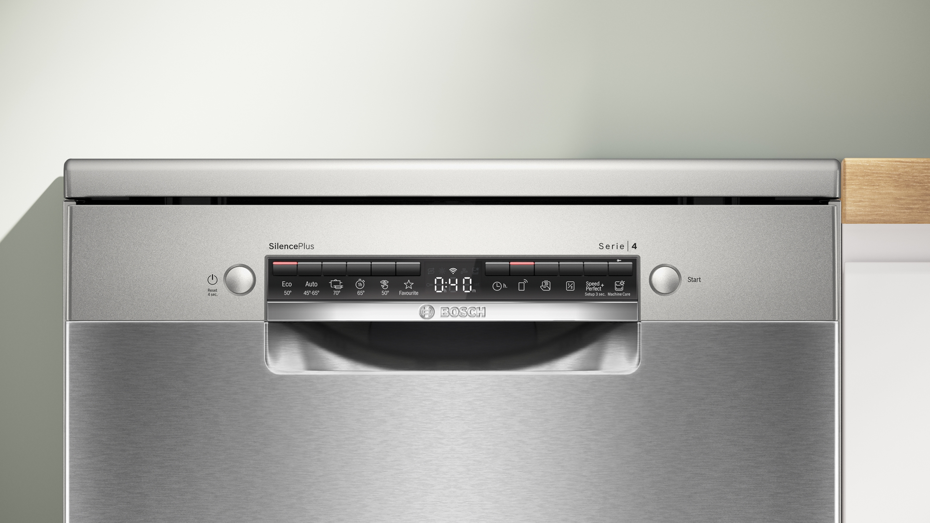Series 4, free-standing dishwasher, 60 cm, Brushed steel anti-fingerprint, SMS4EVI08E