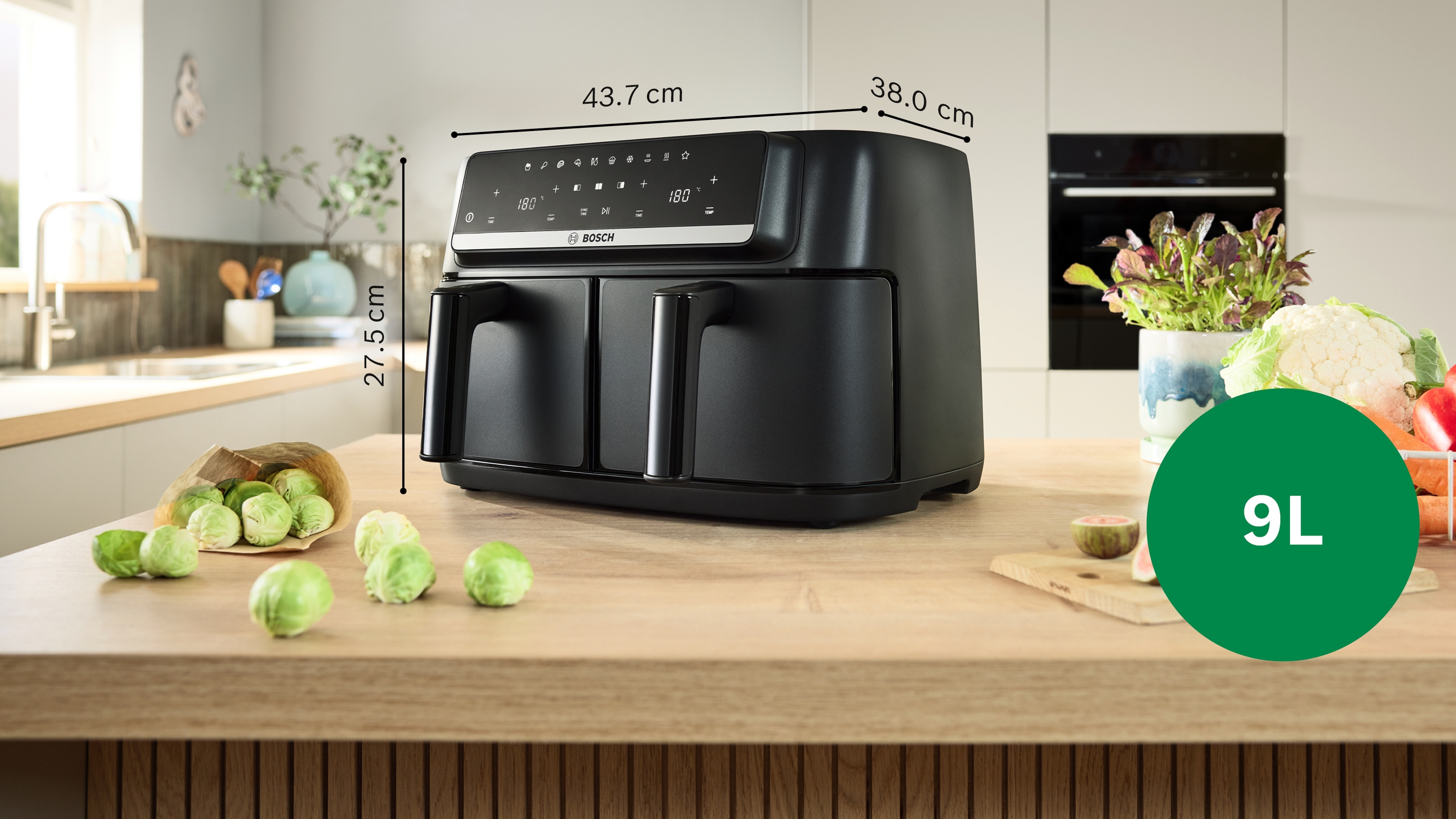 Serija 4, Double Drawer Air Fryer, Crna, MAFD440B7