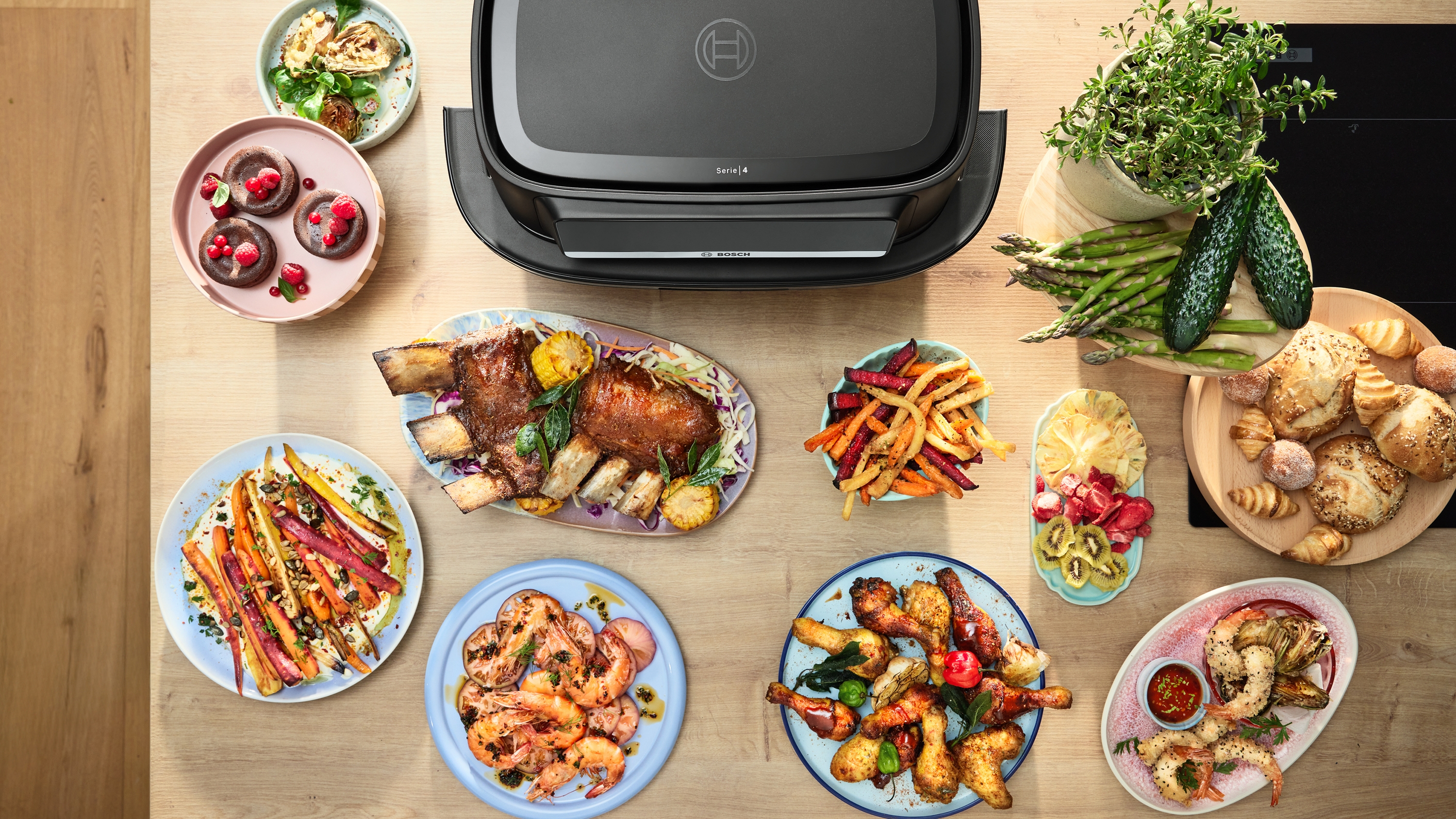 Serija 4, Double Flex Drawer Air Fryer, Crna, MAFD490B1