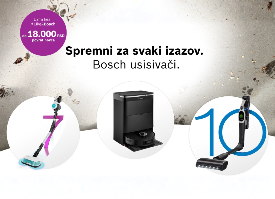 Spremni za svaki izazov.  usisavaj #likebosch